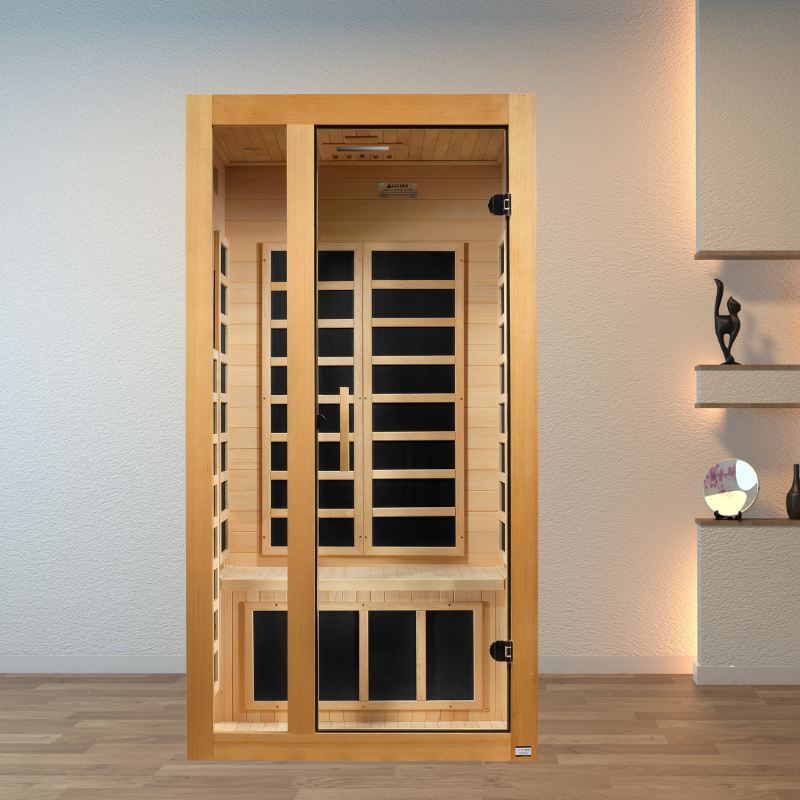 Dynamic Gracia 1-2-person Low EMF (Under 8MG) FAR Infrared Sauna (Canadian Hemlock)