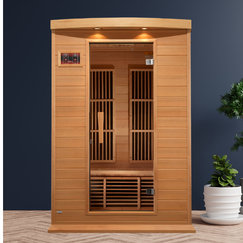 Maxxus 2-Person Low EMF (Under 8MG) FAR Infrared Sauna (Canadian Hemlock)