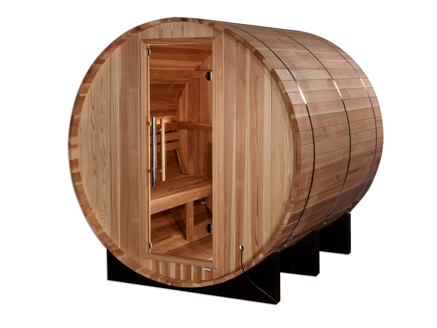 Golden Designs "Arosa" 4 Person Barrel Traditional Sauna -  Pacific Cedar