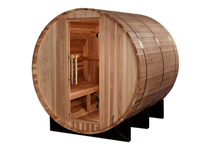 Golden Designs "Arosa" 4 Person Barrel Traditional Sauna -  Pacific Cedar