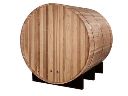 Golden Designs "Arosa" 4 Person Barrel Traditional Sauna -  Pacific Cedar